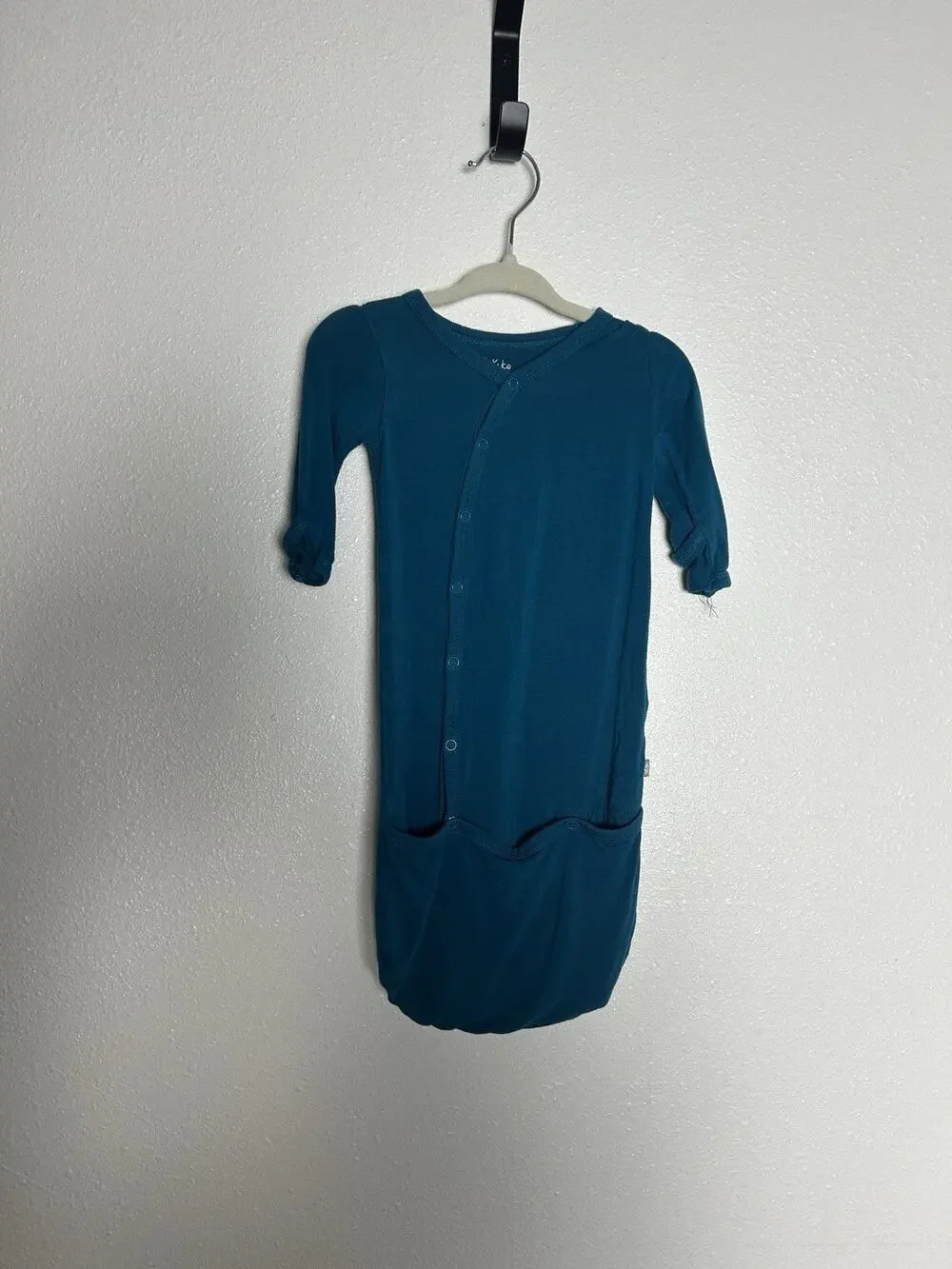 EUC Kyte Baby Teal Snap Front Bamboo Bundler 0-3 Months